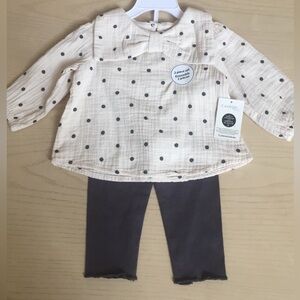 George Cream Polka Dot Baby Set
